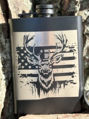 custom stainless steel whiskey flask
